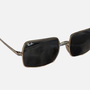 Ray Ban RB1969 RECTANGLE 9150/B1 Gold / Brown 54mm Sunglasses 145 3N